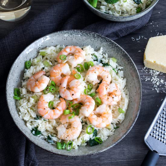 Garlic Shrimp on Garlic Butter Rice