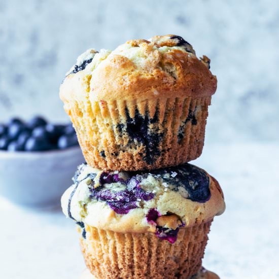 Tall Blueberry Muffins