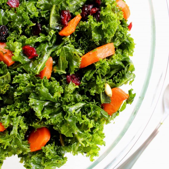 Roasted Carrot & Kale Salad