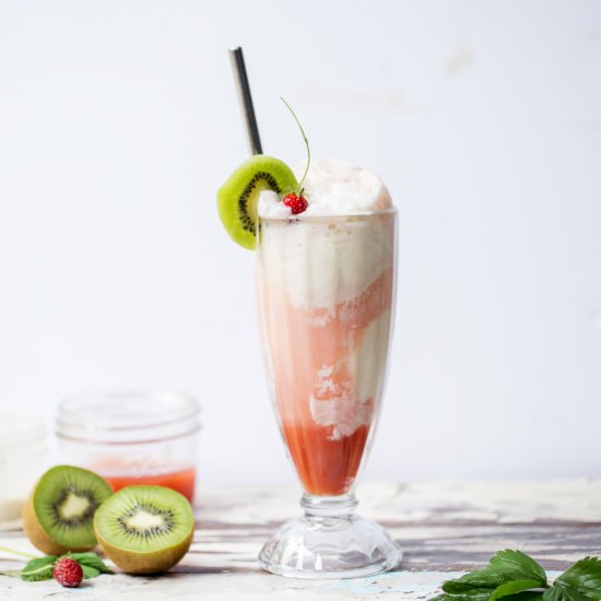 Soda-Free Strawberry Kiwi Float