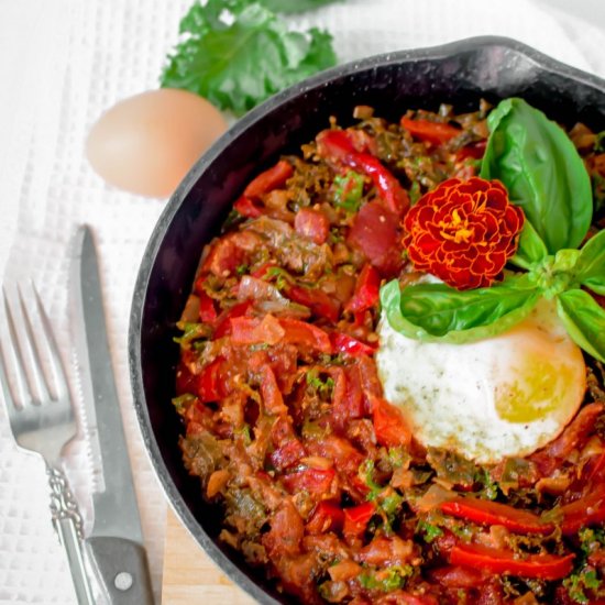 Kale & Red Pepper Shakshuka