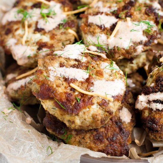 Cheesy Chicken Fritters