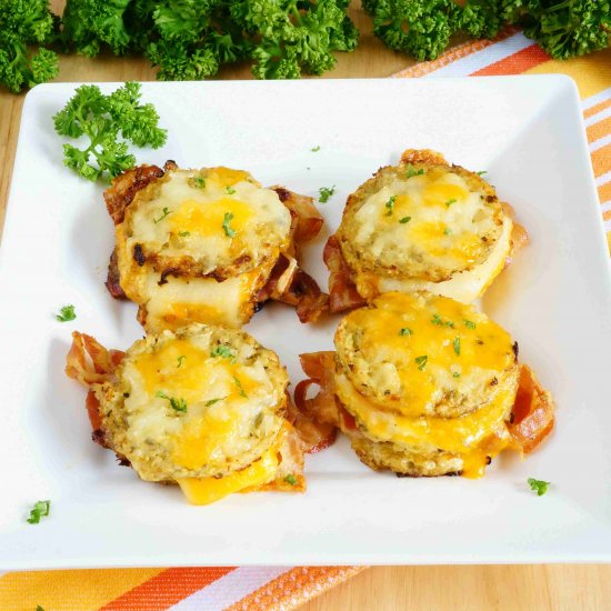 Baked Cauliflower Bites Au Gratin