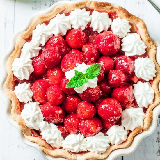 fresh strawberry pie