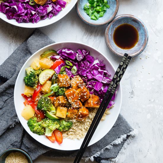 Korean BBQ Tofu Meal Prep Bowls