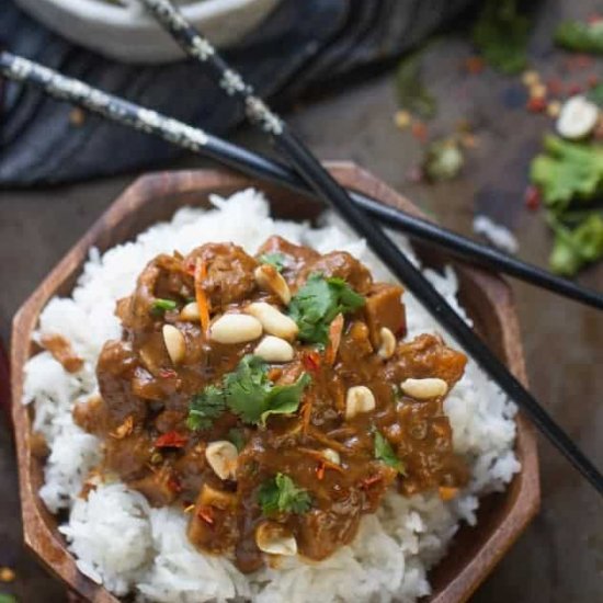 Slow cooker Thai Peanut Chicken