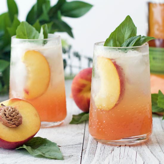 Peach Basil Spritzer