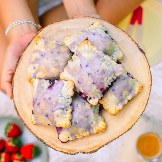 vegan lavender blueberry pop tarts