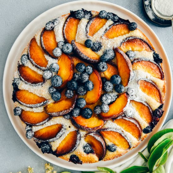 Blueberry Peach Coffee Cake