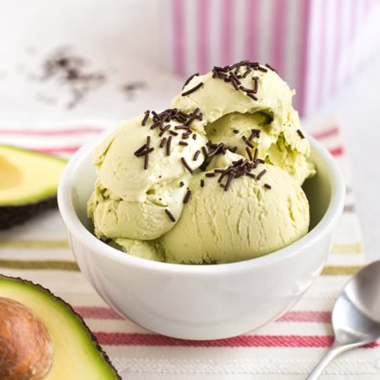 Easy no churn avocado ice cream