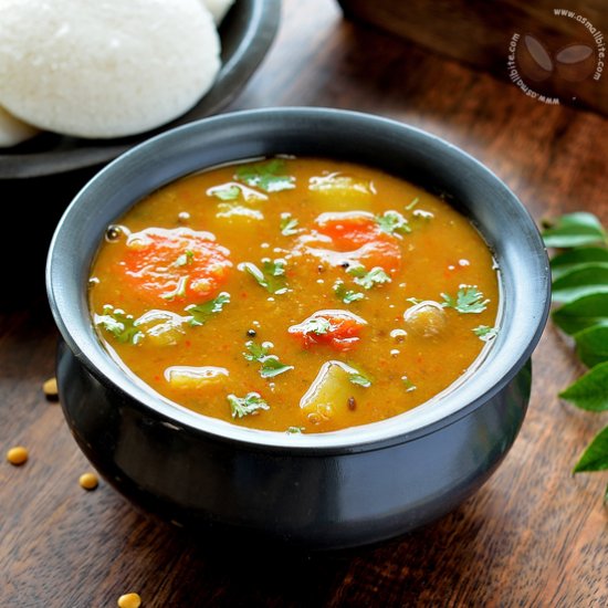 Tiffin Sambar with Toor Dal