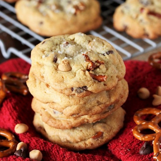 Pretzel Chocolate-PB Chip Cookies