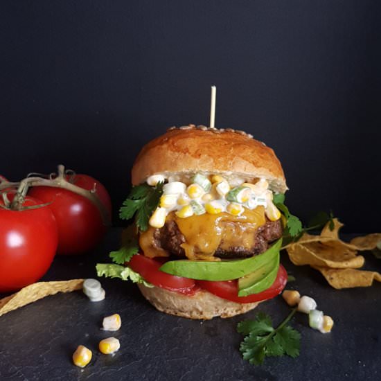 Mexican Corn Jalapeño Burger