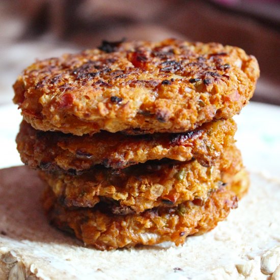 Baked Oat Burgers