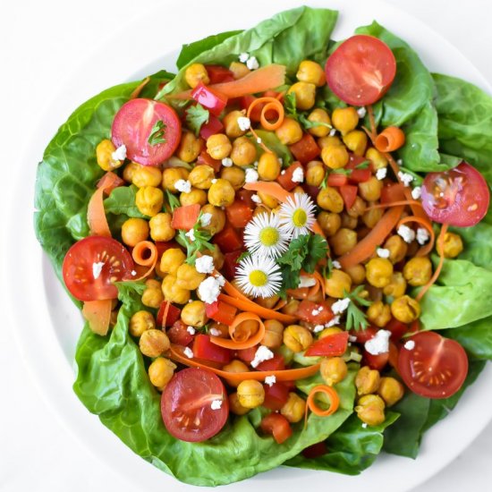 Crispy Curry Chickpea Salad