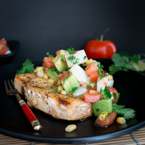 Grilled Swordfish with Crab Salsa