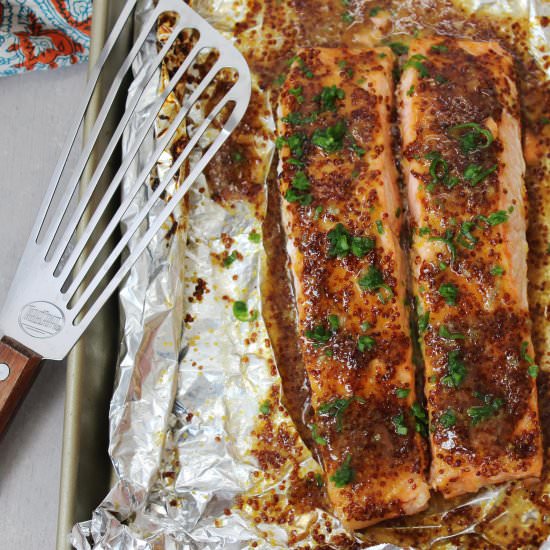 Honey Mustard Broiled Salmon