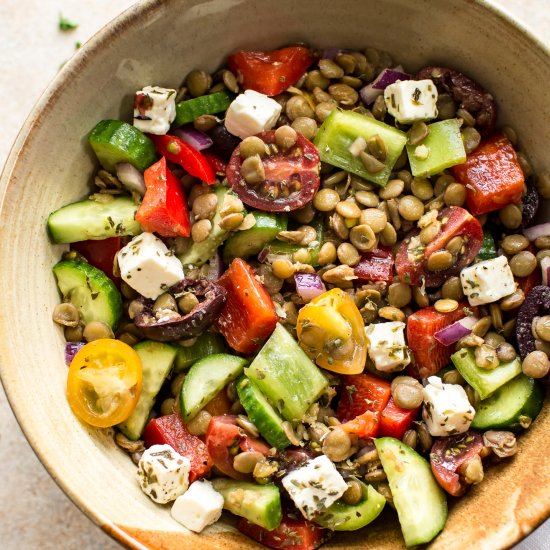 Mediterranean Lentil salad