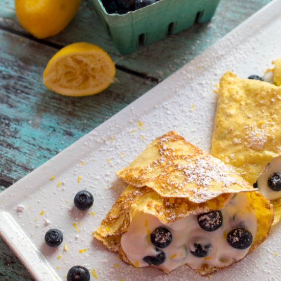 Gluten-Free Crepes w/ Lemony Yogurt