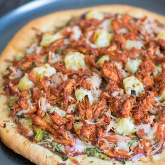 Hawaiian BBQ Buffalo Chicken Pizza