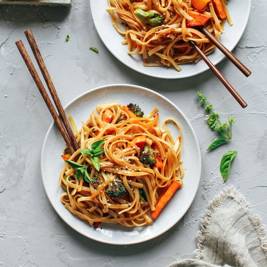 Instant Pot Sesame Basil Noodles