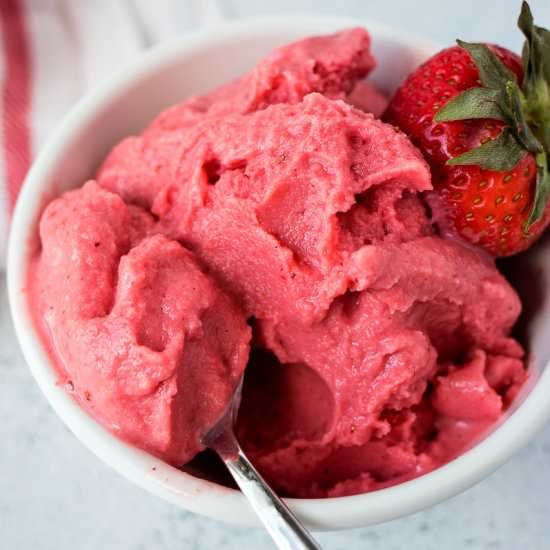 Strawberry Coconut Sorbet