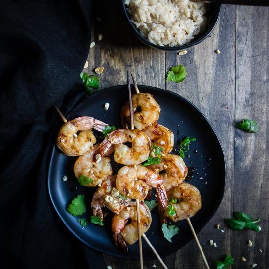 Thai Grilled Shrimp Skewers with Co