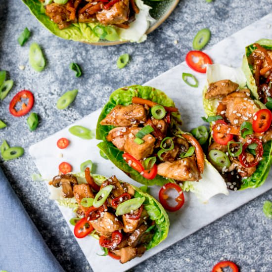 Asian Chicken Lettuce Wraps