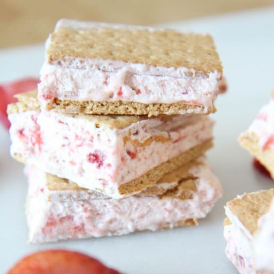 Easy Strawberry Ice Cream Bars