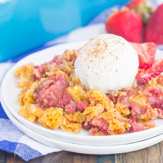 Strawberry Cinnamon Dump Cake