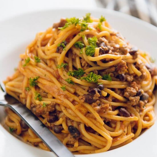 Instant Pot Taco Spaghetti