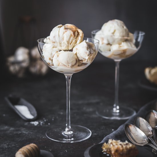 Honey-Roasted Garlic Ice Cream