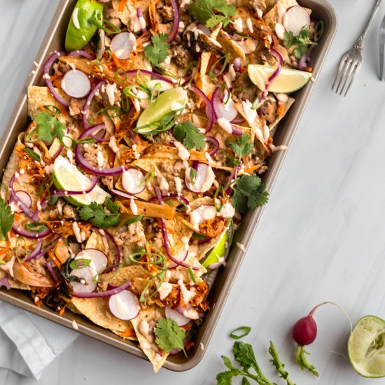 Banh mi sheet pan nachos