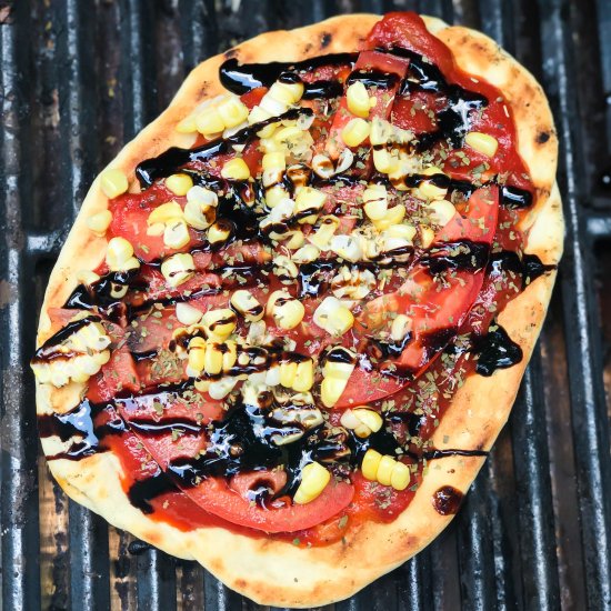 Grilled Corn and Tomato Pizza