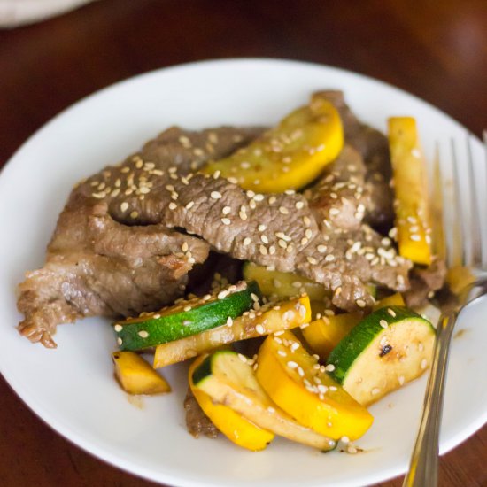 Whole30 Beef and Zucchini Stir Fry