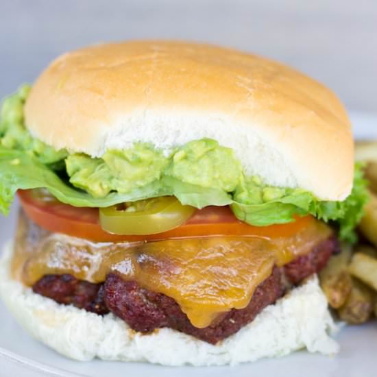 Chorizo Burger with Guacamole