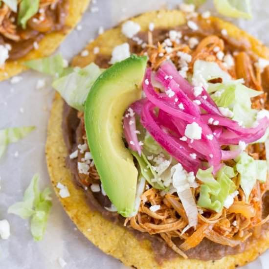 Chicken Tinga Tostadas