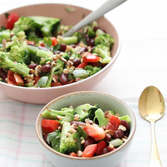 Broccoli Salad with Kidney Beans