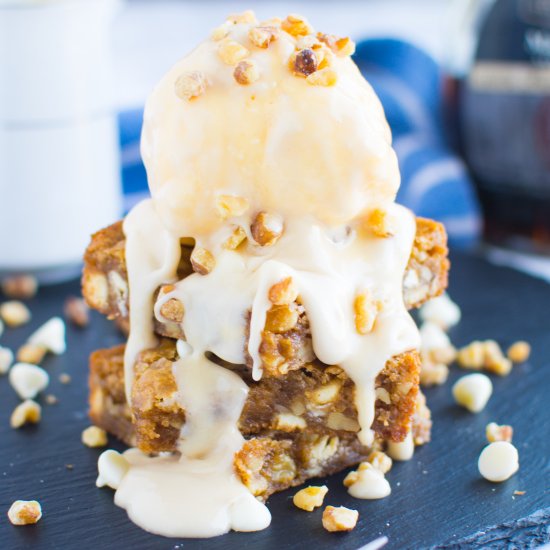 White Chocolate Walnut Blondie