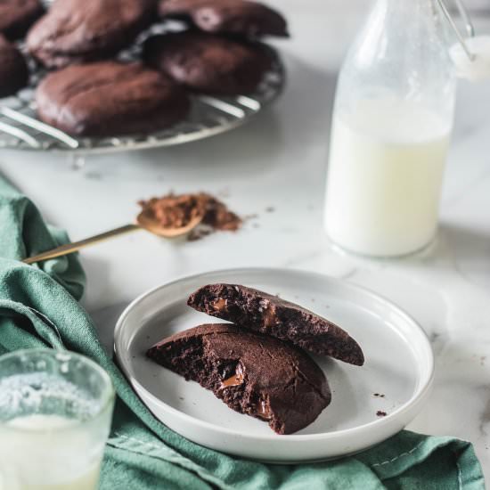 Eggless Double Chocolate Cookie