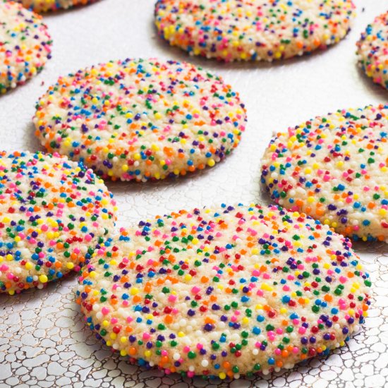 Chewy Sprinkle Cookies