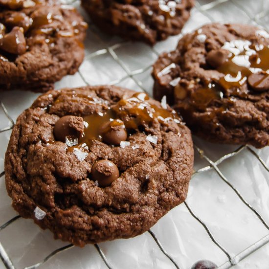 Chocolate Salted Caramel Cookies