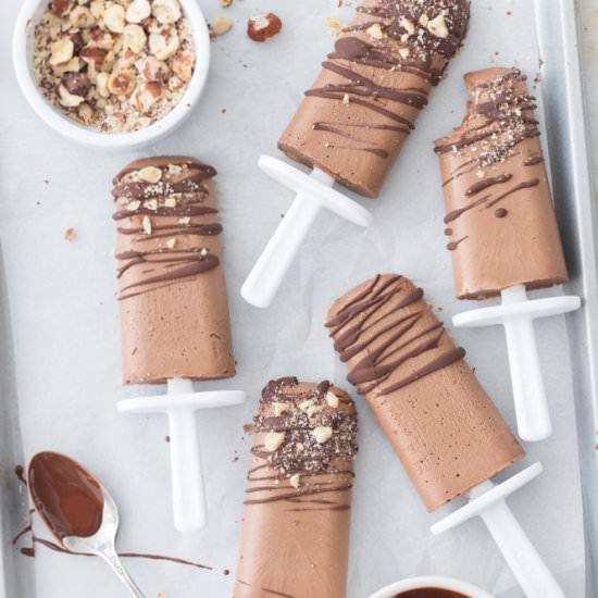 Vegan “Nutella” Fudge Pops