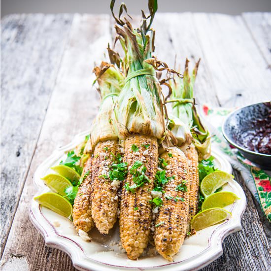 Grilled Mexican Corn on the Cob