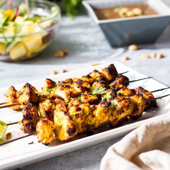 Curry Coconut Chicken Satay