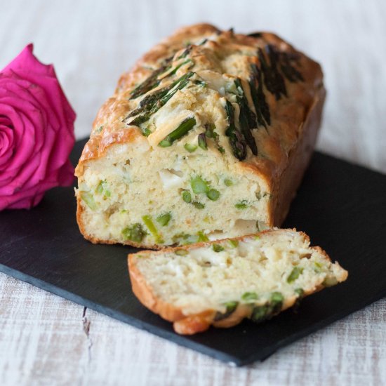 salted cake with asparagus