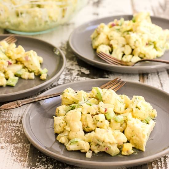 Cauliflower Dill No Potato Salad