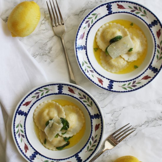 LEMON RICOTTA RAVIOLI