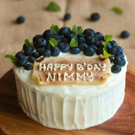 Blueberry Cake with White Chocolate