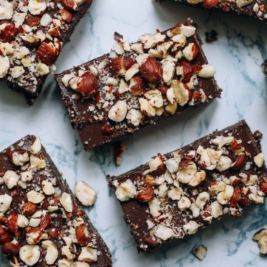 Raw Hazelnut Brownies